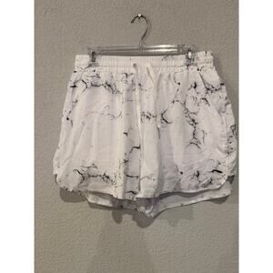 BuffBunny White Marble Flo Shorts